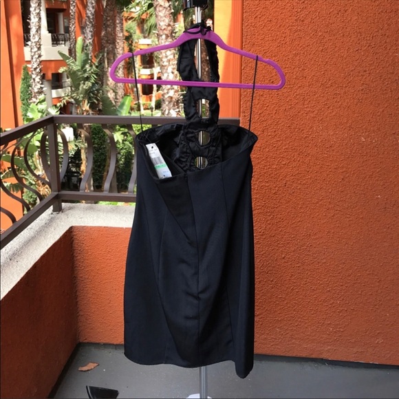 ABS Black halter beaded dress - Picture 5 of 8